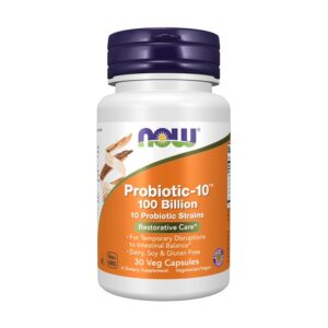 PROBIOTIC-10 100 BILLION x 30 CAPS - NOW