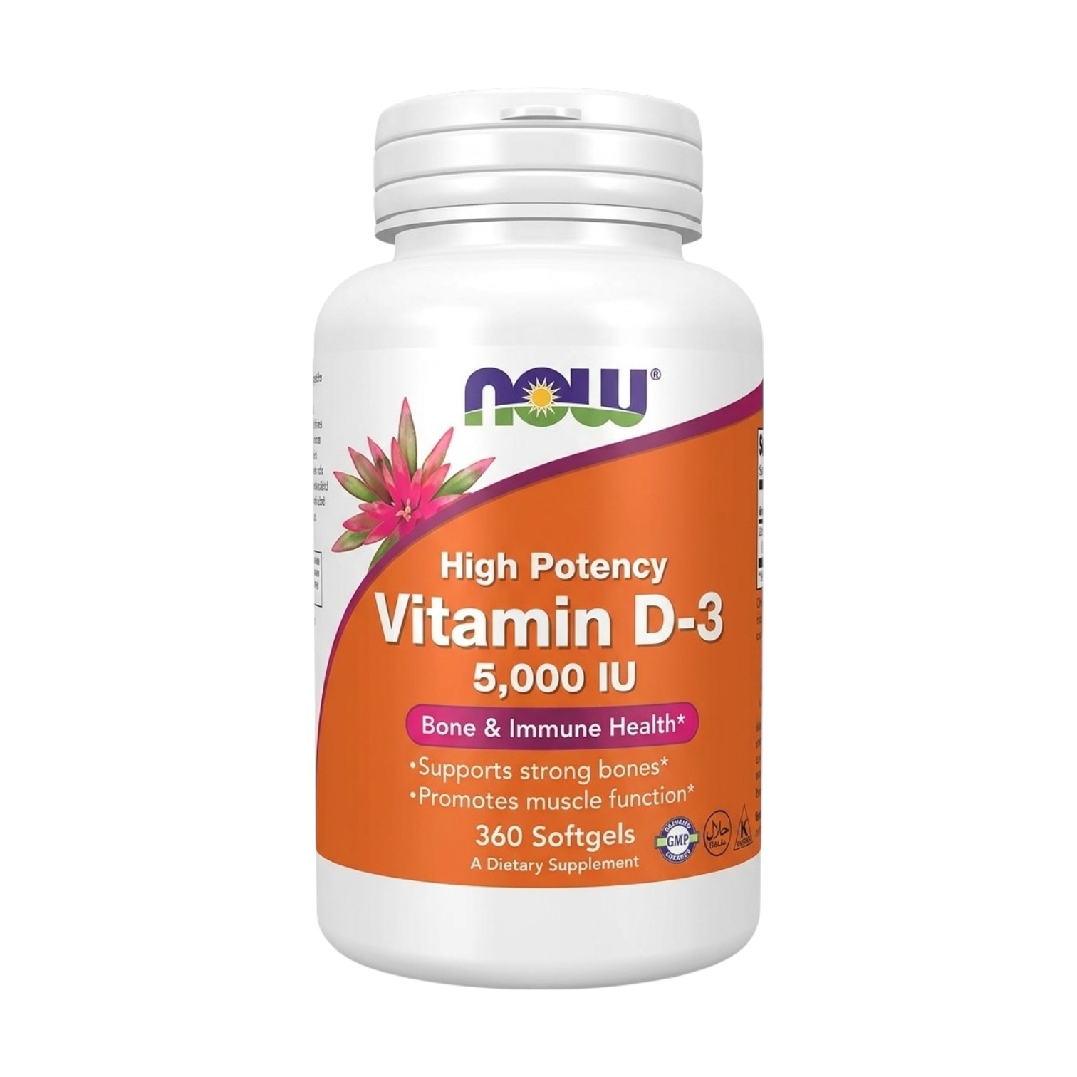 VITAMIN D-3 5,000 IU x 360 SOFT - NOW