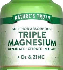 TRIPLE MAGNESIUM ZINC x 60 CAPS - NATURE'S TRUTH