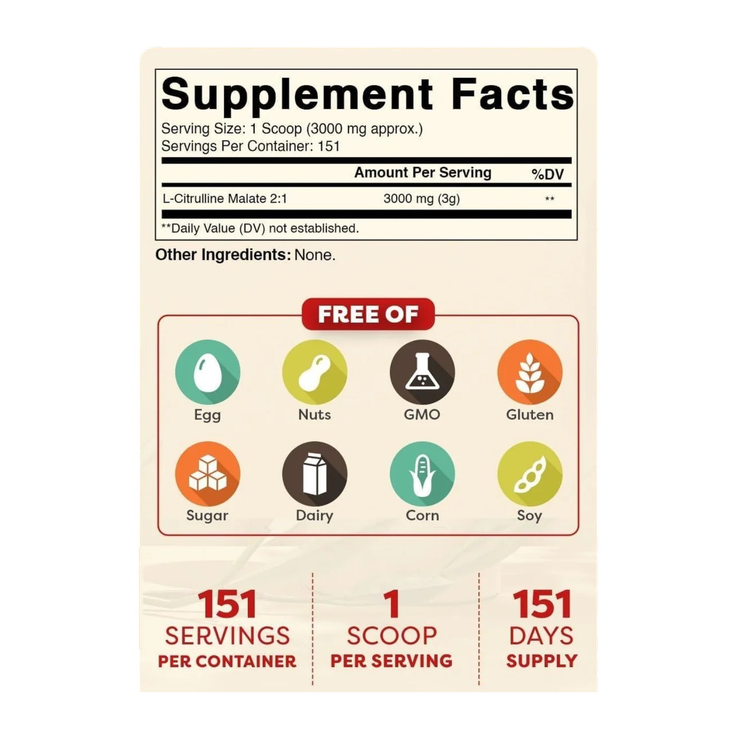 L-CITRULLINE MALATE 2:1 454 GR - BEST NATURALS - Imagen 2