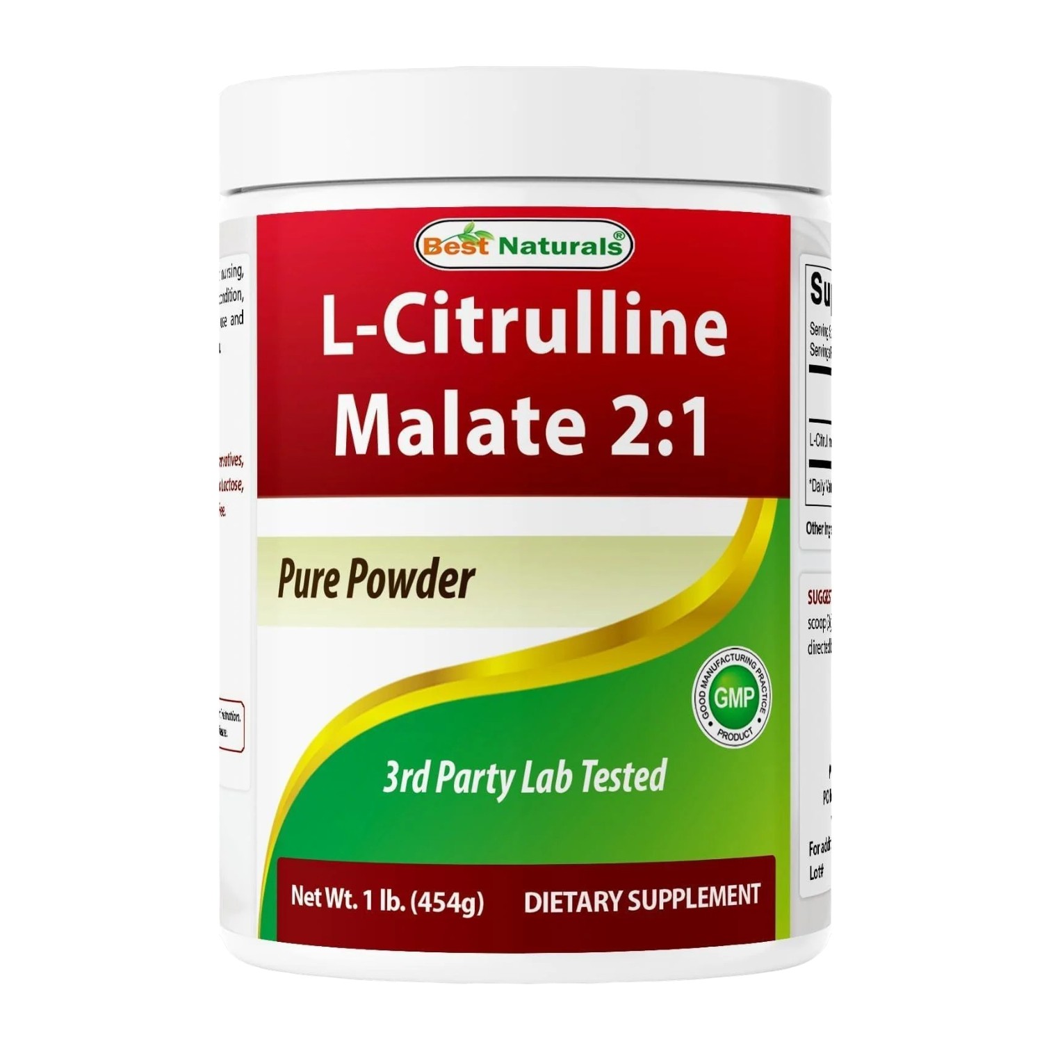 L-CITRULLINE MALATE 2:1 454 GR - BEST NATURALS