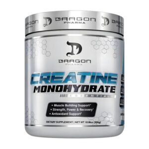 CREATINE MONOHYDRATE (essentials) 300 GR EN POLVO - DRAGON PHARMA