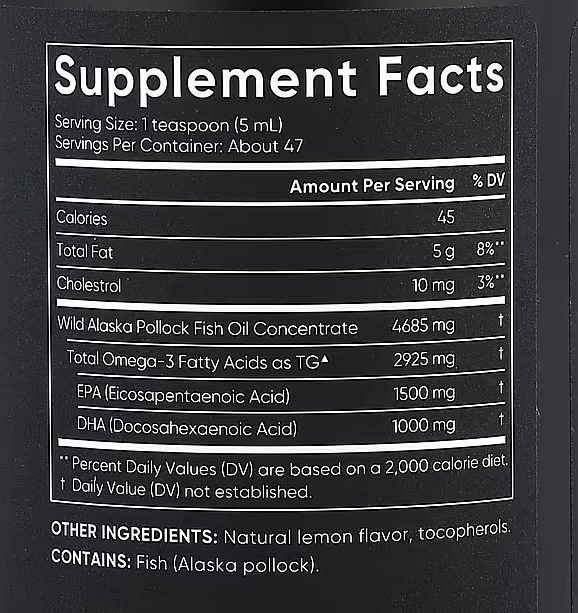 OMEGA-3 FISH OIL x 237 ML - SPORTS RESEARCH - Imagen 2