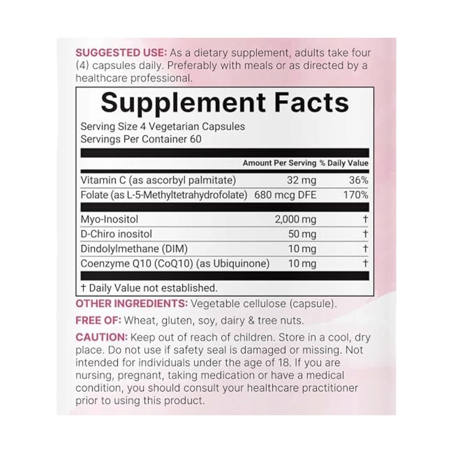 MYO & D-CHIRO INOSITOL 2,050 MG - MICRO INGREDIENTS - Imagen 2