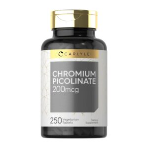 CHROMIUM PICOLINATE 200 MCG x 250 TABLETS - CARLYLE